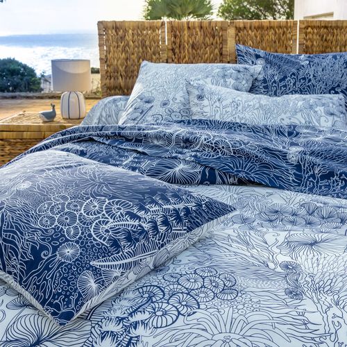 Taie Sac 63x63 Bleu Marine En Coton