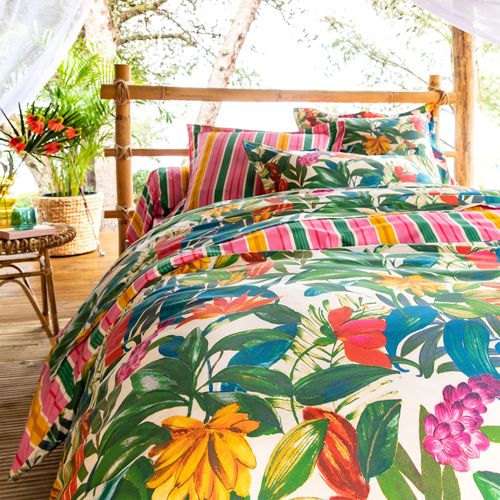 Housse De Couette 140x200 Multicolore En Coton