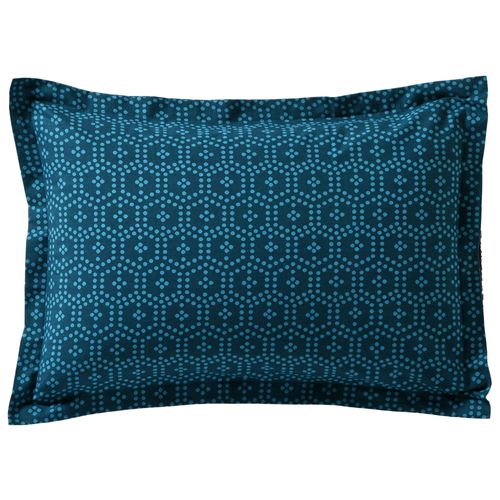 Taie Volant 63x63 Bleu En Coton