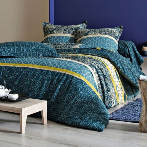 Housse De Couette 140x200 Bleu En Coton