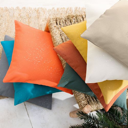 Housse De Coussin 40x40 Bleu Orage En Polyester