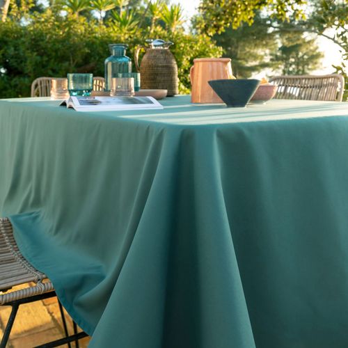 Nappe 140x250 Bleu Paon En Polyester 92 G/m²