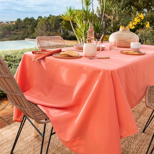 Nappe 140x200 Orange Corail En Polyester 92 G/m²