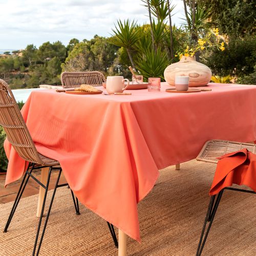 Nappe 140x250 Orange Corail En Polyester 92 G/m²