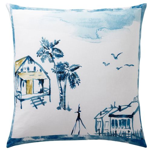 Taie Sac 50x70 Bleu En Coton