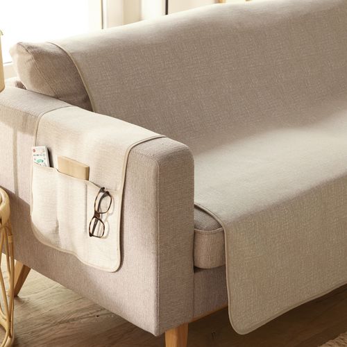 Protège Canapé 150x200 Beige En Polyester