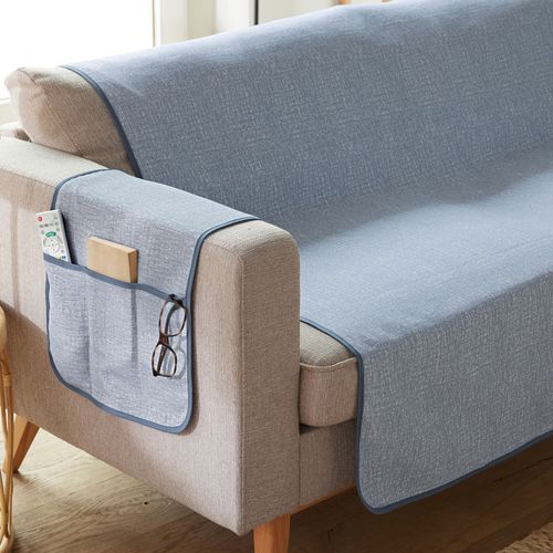 Protège Canapé 190x200 Bleu En Polyester