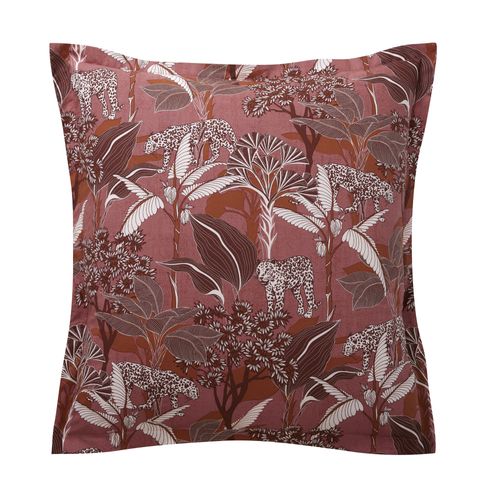 Taie Volant 50x70 Rose Bois De Rose En Coton