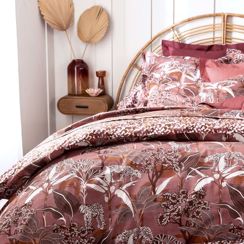 Housse De Couette 140x200 Rose Bois De Rose En Coton
