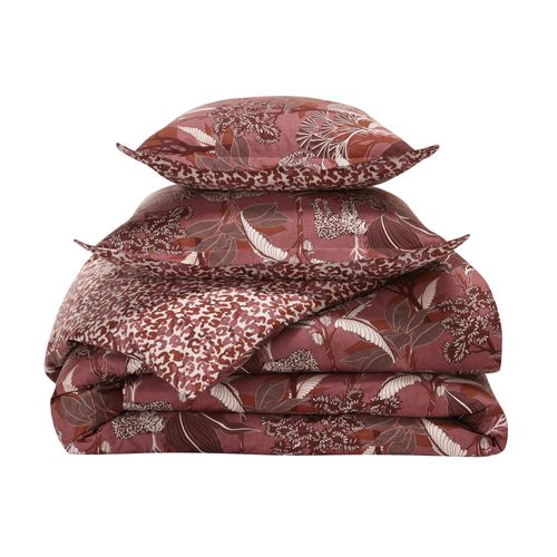 Housse De Couette 140x200 Rose Bois De Rose En Coton