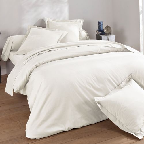 Drap-housse 140x200x28 Blanc Ivoire En Coton