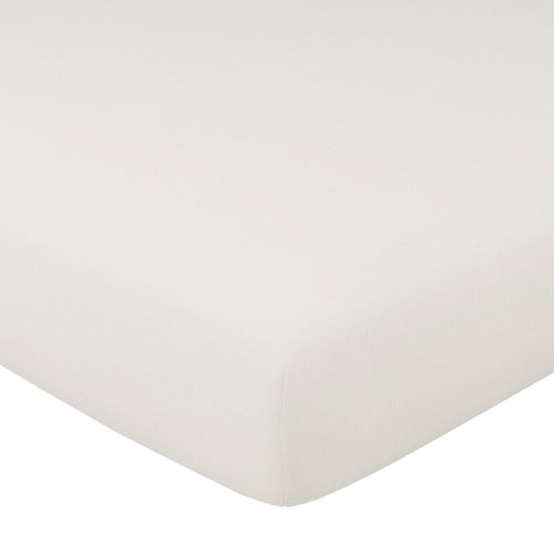 Drap-housse 160x200x28 Blanc Ivoire En Coton