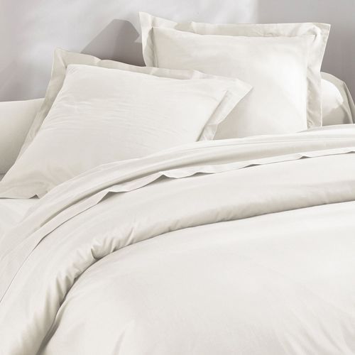 Drap-housse 180x200x28 Blanc Ivoire En Coton