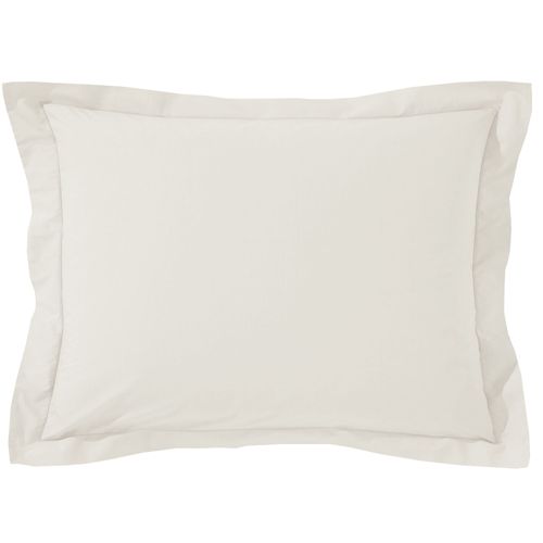 Taie Volant 50x70 Blanc Ivoire En Coton