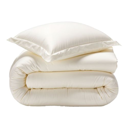 Housse De Couette 200x200 Blanc Ivoire En Coton