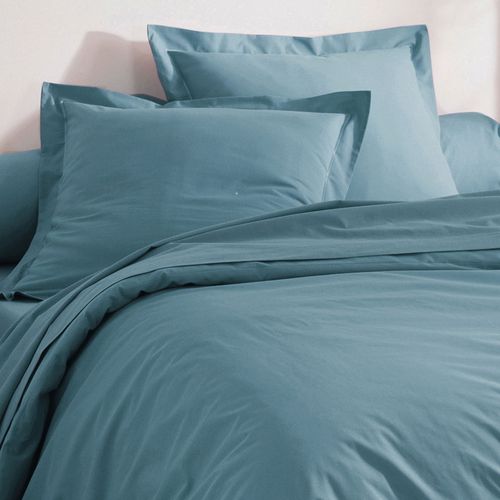 Drap-housse 140x200x28 Bleu Aqua En Coton