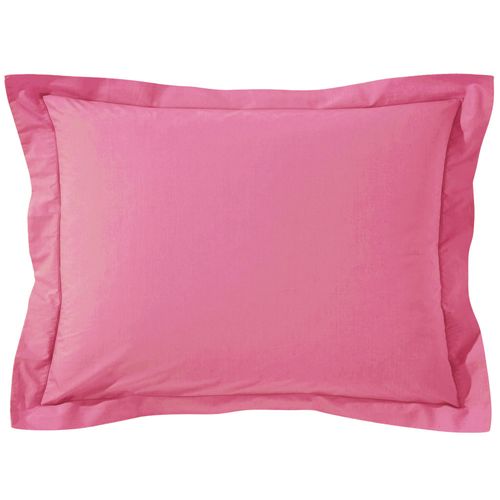 Taie Volant 63x63 Rose Bonbon En Coton