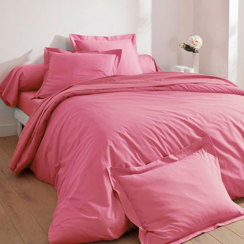 Housse De Couette 240x220 Rose Bonbon En Coton