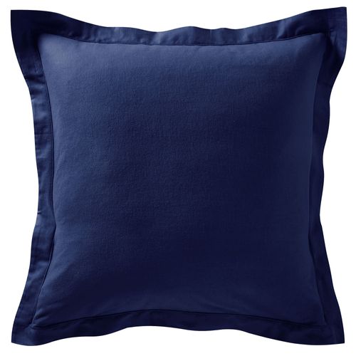 Taie Volant 50x70 Bleu Encre En Coton