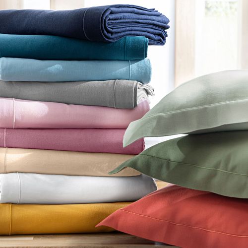 Drap-housse 160x200x28 Vert Amande En Coton