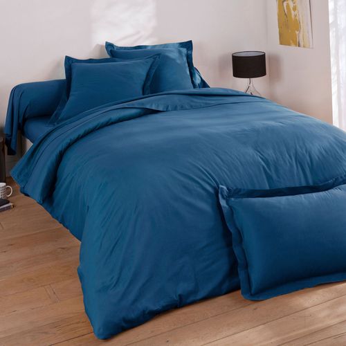 Drap-housse 160x200x28 Bleu Nuit En Coton