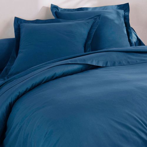 Drap-housse 180x200x28 Bleu Nuit En Coton