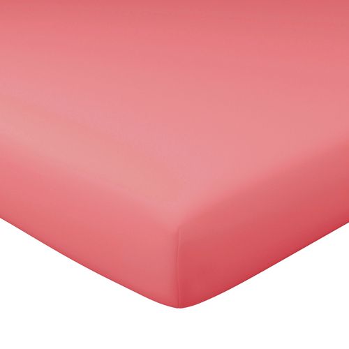 Drap-housse 90x200x28 Rose Bois De Rose En Coton