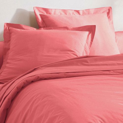 Drap-housse 140x200x28 Rose Bois De Rose En Coton