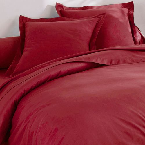 Drap-housse 90x200x28 Rouge Grenade En Coton