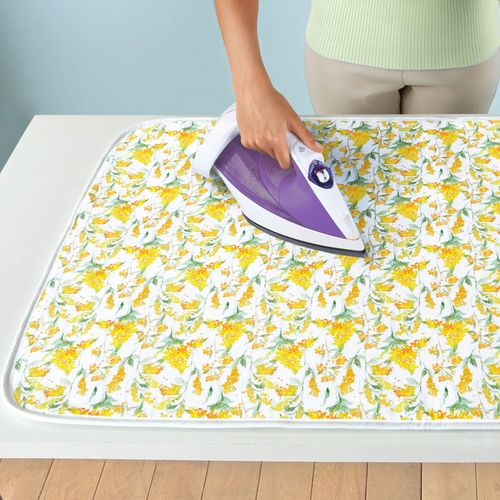 Housse, Nappe Repassage Unique Jaune En Textile