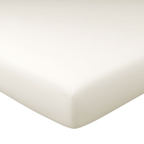 Drap-housse Grand Bonnet 90x200x30 Blanc Ivoire En Coton