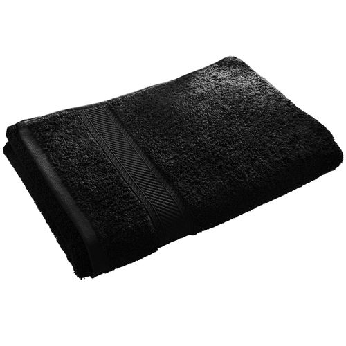 Drap De Bain 100x150 Noir En Coton