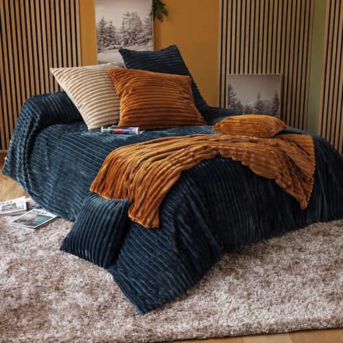 Plaid 150x150 Marron Caramel En Polyester