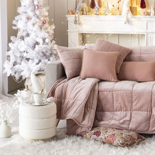 Housse D'oreiller 63x63 Rose En Coton