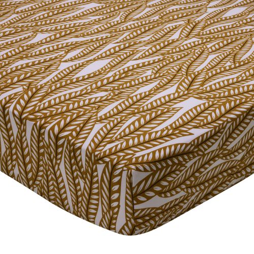 Drap-housse 140x190x28 Beige En Coton