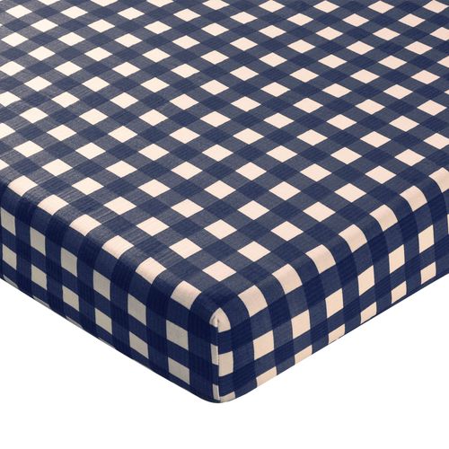 Drap-housse 140x190x28 Bleu En Coton