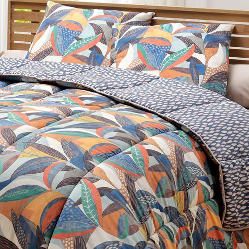 Couette Chaude 260x240 Vert En Polyester