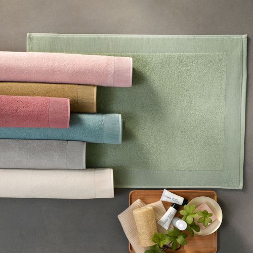 Tapis De Bain 60x100 Rose Nude En Coton 550 G/m²