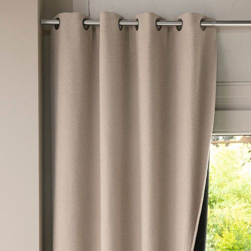 Rideau Occultant 140x250 Beige En Polyester