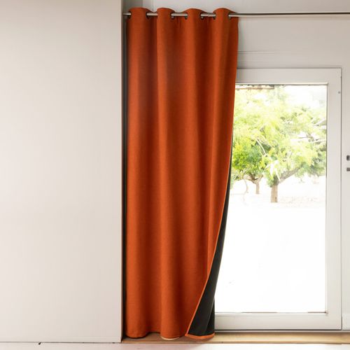 Rideau Occultant 140x180 Orange En Polyester