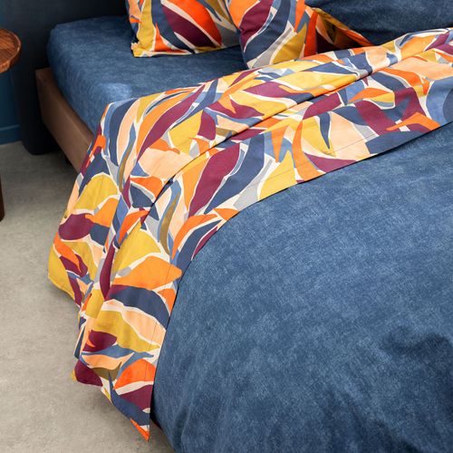 Housse De Couette 260x240 Multicolore En Coton