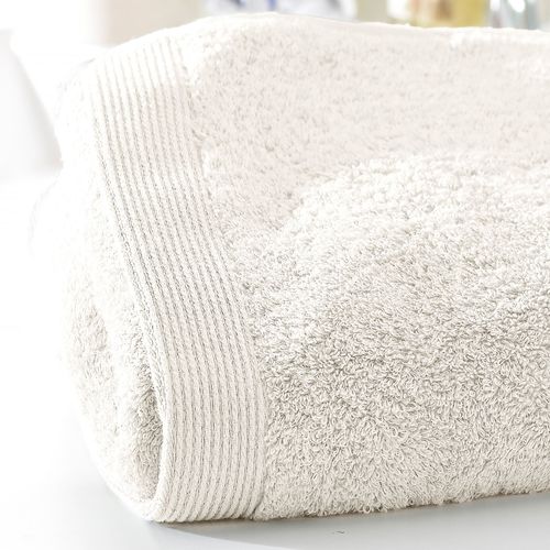 Serviette De Toilette 50x100 Blanc Ivoire En Coton 550 G/m²
