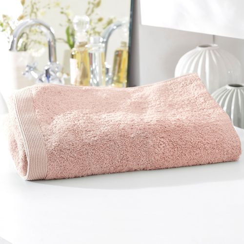 Lot De 2 Serviette Invité 30x50 Rose Nude En Coton 550 G/m²