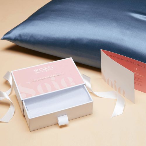 Taie Sac 50x70 Bleu Denim En Coton