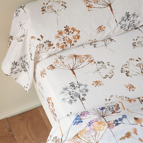 Drap-housse 140x190x28 Beige En Coton