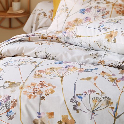 Housse De Couette 260x240 Beige En Coton