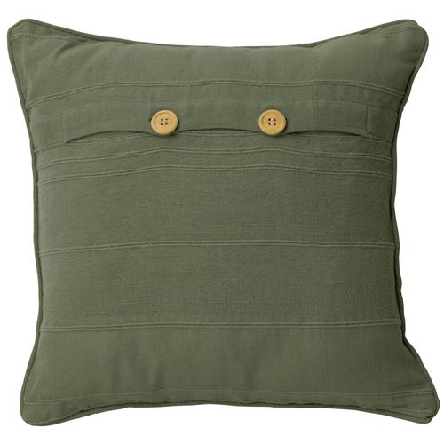 Housse De Coussin 40x40 Vert Olive En Coton