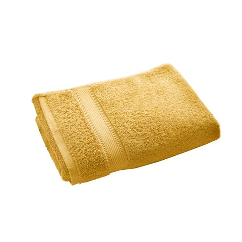Lot De 2 Serviette De Toilette 50x100 Jaune Miel En Coton