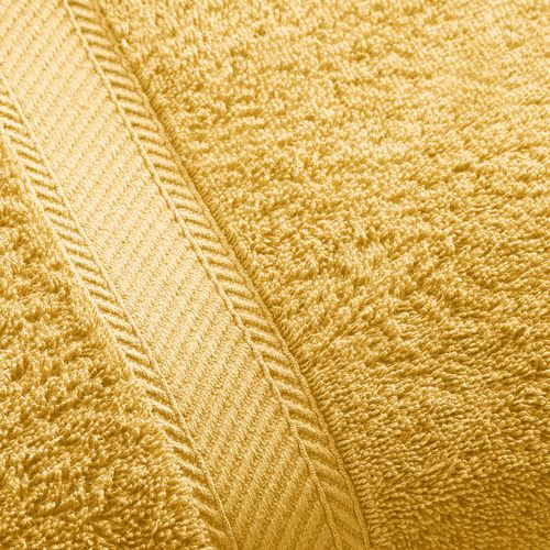 Lot De 2 Serviette De Toilette 50x100 Jaune Miel En Coton