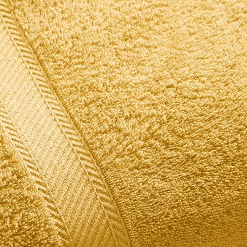 Lot De 2 Serviette De Toilette 50x100 Jaune Miel En Coton